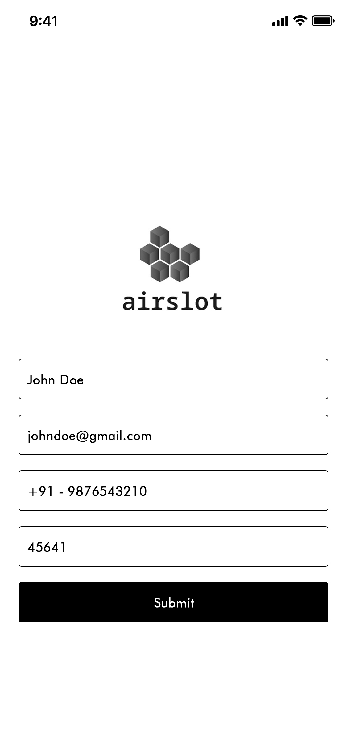 AirSlot App UI/UX Design app screens, screenshot 2 of 8
